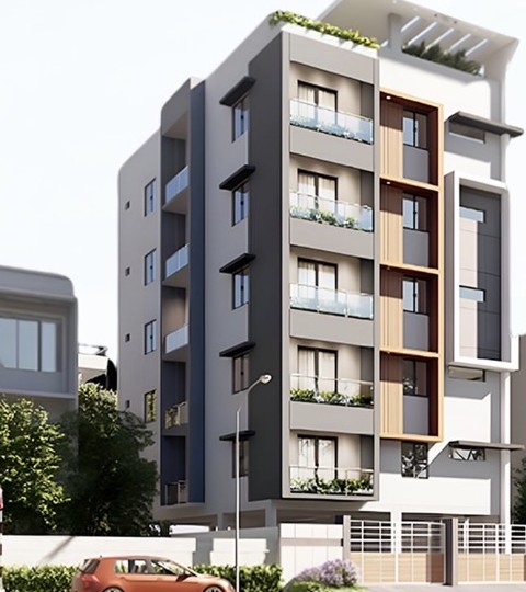 A premium apartment building by Chandrasekar Builders in a prime Chennai location